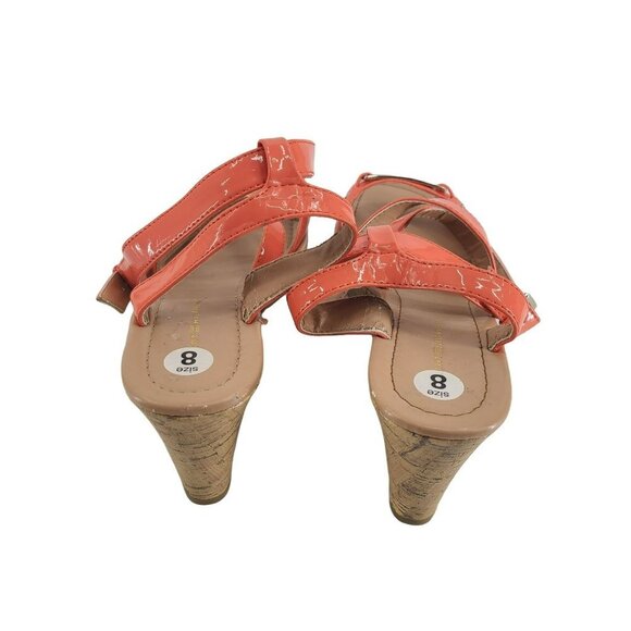 Tommy Hilfiger Cork Wedge Sandal Pink Size 8 - Picture 5 of 9